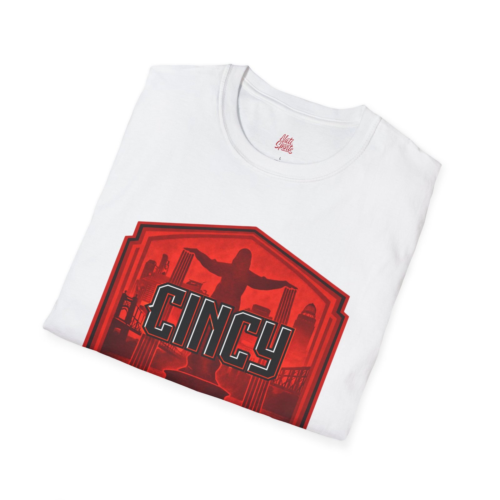 Cincinnati Reds City Connects 2.0 T-shirt — Red Cincinnati Cityscape Badge 6 Cincinnati Reds City Connects 2.0 T-shirt — Red Cincinnati Cityscape Badge - Image 6