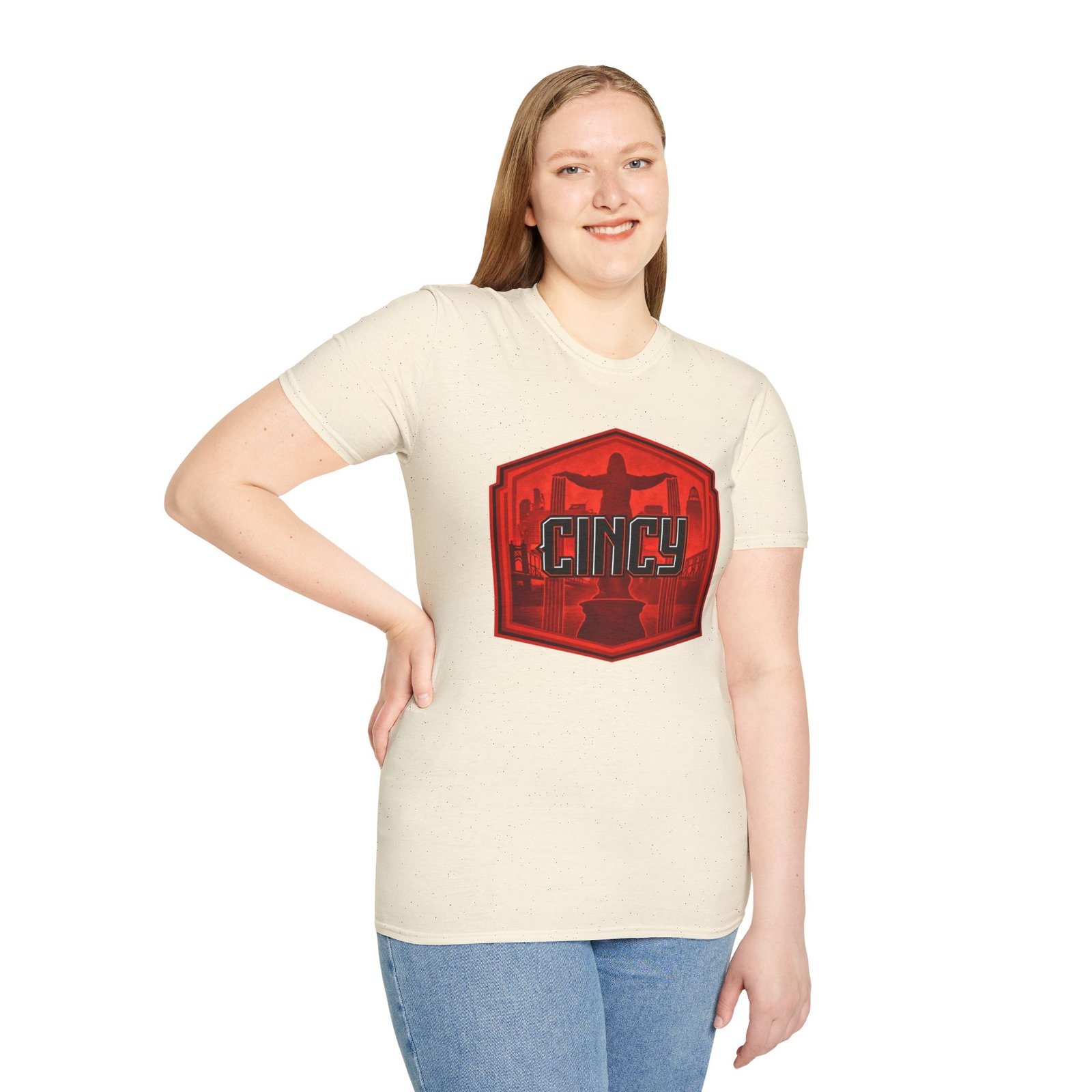 Cincinnati Reds City Connects 2.0 T-shirt — Red Cincinnati Cityscape Badge 14 Cincinnati Reds City Connects 2.0 T-shirt — Red Cincinnati Cityscape Badge - Image 14