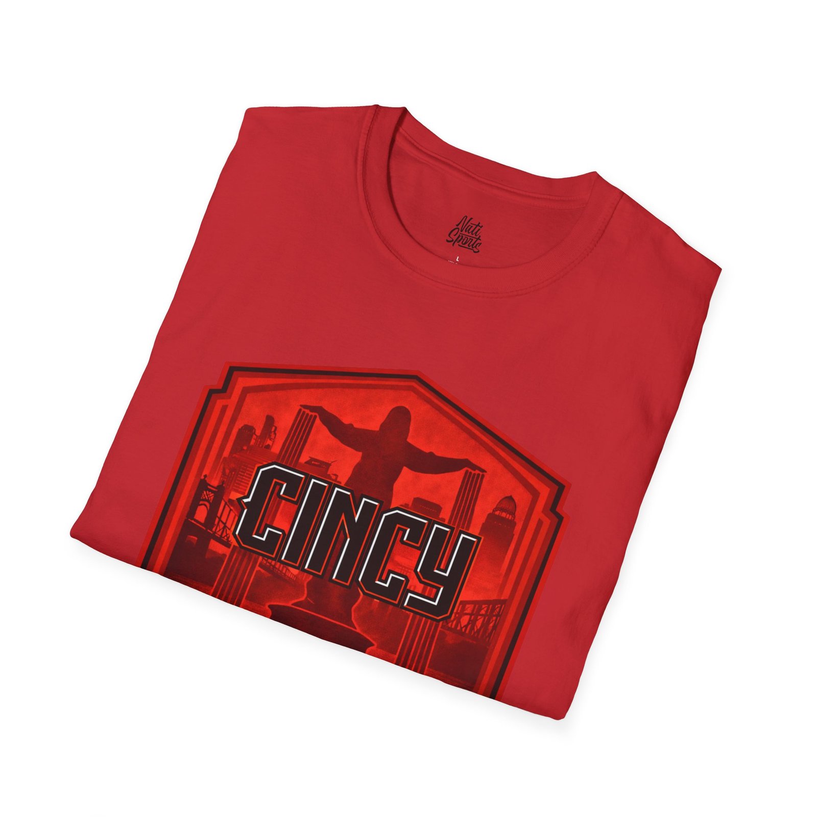 Cincinnati Reds City Connects 2.0 T-shirt — Red Cincinnati Cityscape Badge 20 Cincinnati Reds City Connects 2.0 T-shirt — Red Cincinnati Cityscape Badge - Image 20