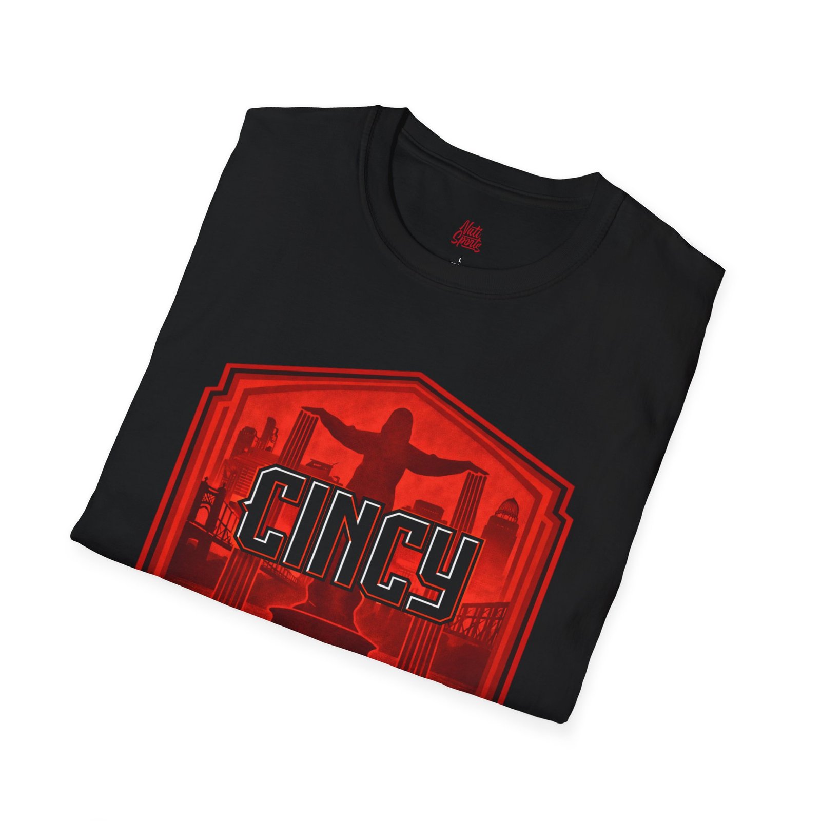 Cincinnati Reds City Connects 2.0 T-shirt — Red Cincinnati Cityscape Badge 3 Cincinnati Reds City Connects 2.0 T-shirt — Red Cincinnati Cityscape Badge - Image 3