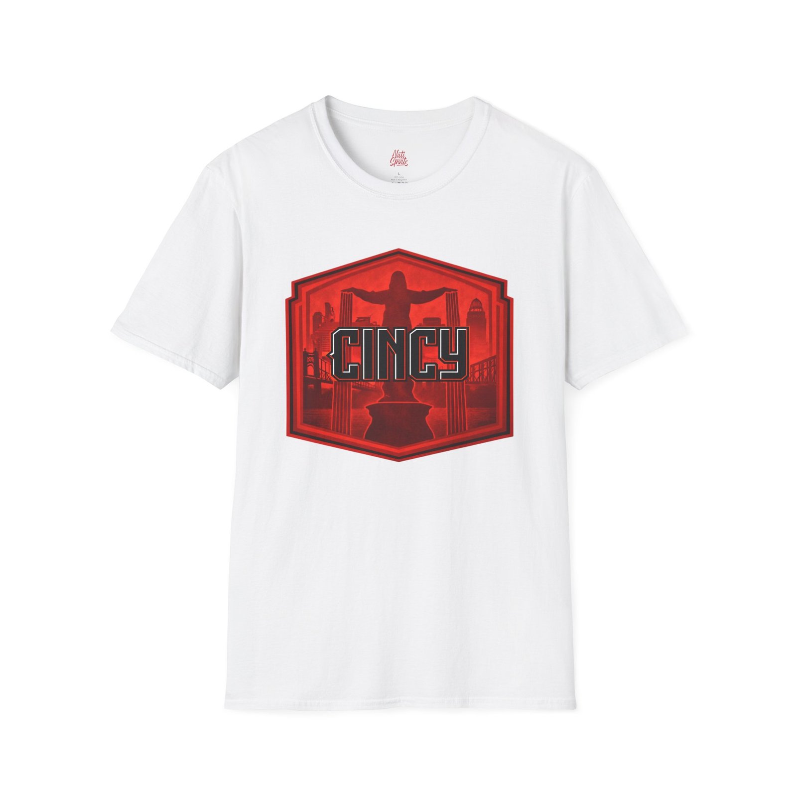 Cincinnati Reds City Connects 2.0 T-shirt — Red Cincinnati Cityscape Badge 7 Cincinnati Reds City Connects 2.0 T-shirt — Red Cincinnati Cityscape Badge - Image 7
